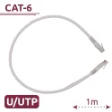 Câble Ethernet UTP Cat6 blanc 1 m — RJ45