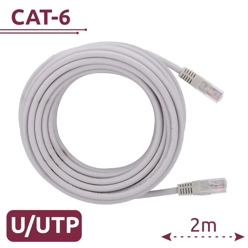 Câble Ethernet UTP Cat6 blanc 2 m — RJ45