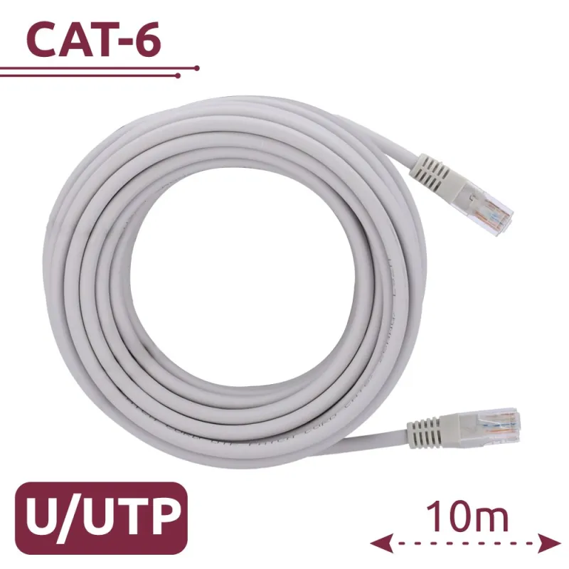 Câble Ethernet UTP Cat6 blanc 10 ou 20 m — RJ45