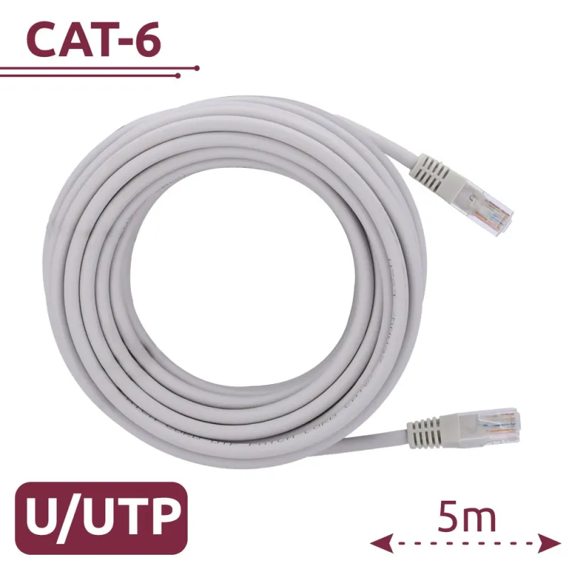 Câble Ethernet UTP Cat6 blanc 5 m — RJ45