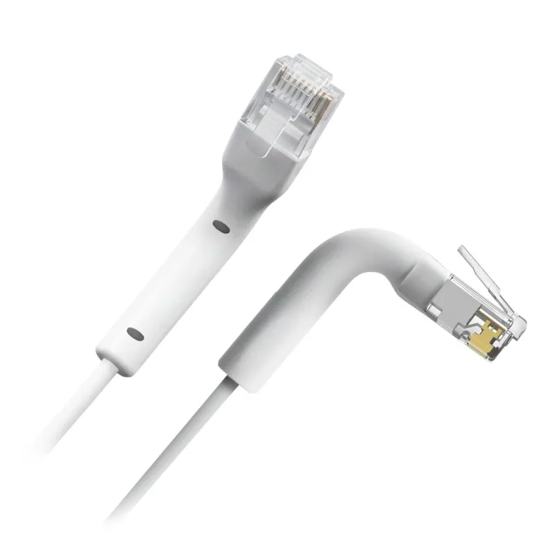 Câble Ethernet UTP Cat6A flexible blanc 1 m — RJ45