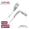 Câble Ethernet UTP Cat6A flexible blanc 3 m — RJ45