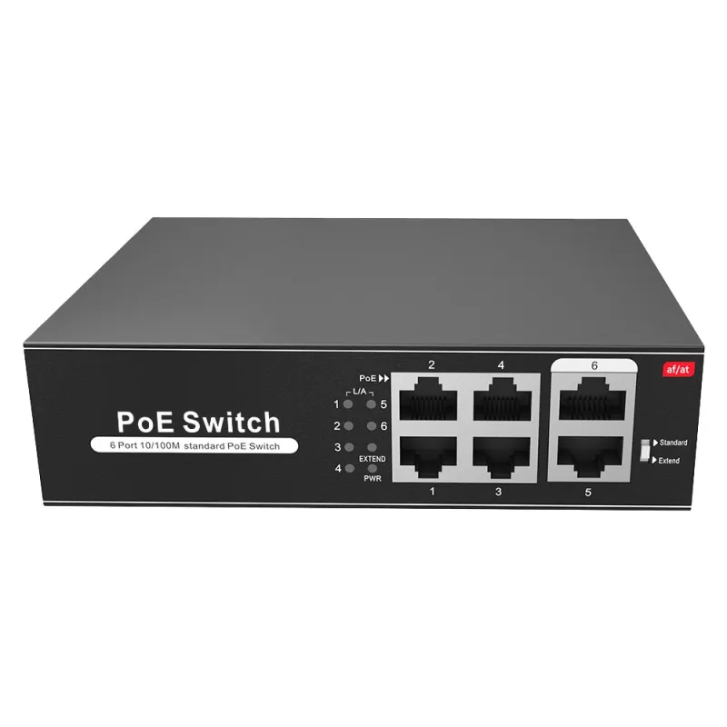 Switch PoE 4 ports + 2 uplinks – 65 W