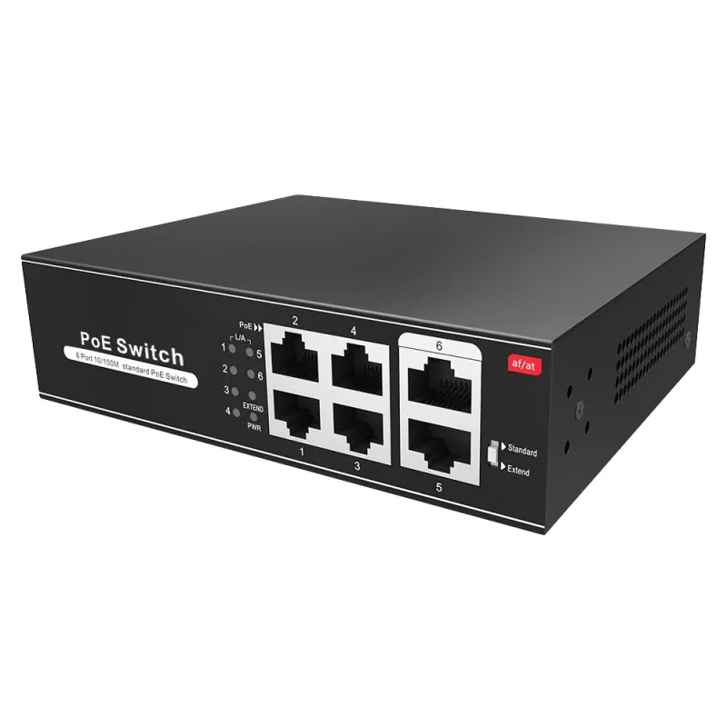 Switch PoE 4 ports + 2 uplinks – 65 W