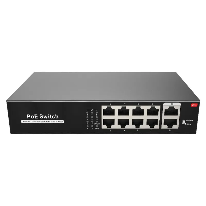 Switch PoE 8 ports + 2 uplinks – 100 W
