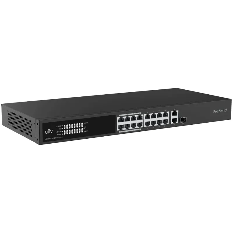 Switch PoE Uniview 16 ports + 2 uplinks – 150 W