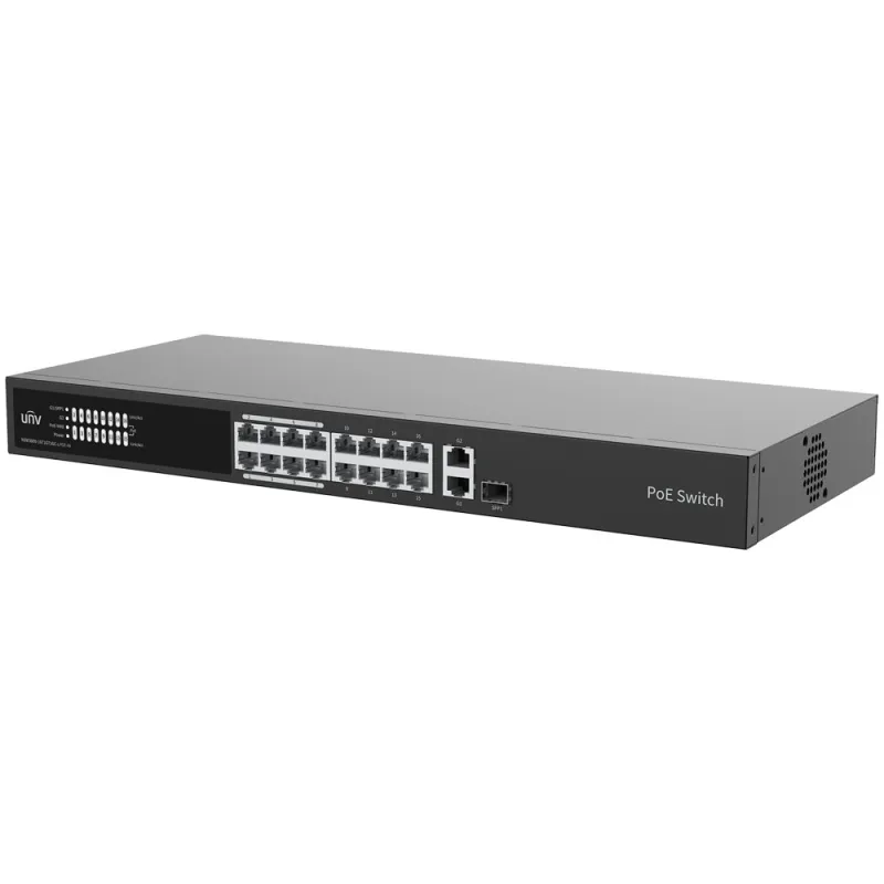 Switch PoE Uniview 16 ports + 2 uplinks – 150 W