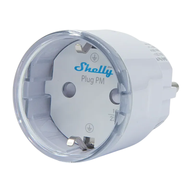Shelly Plug PM Gen3 – Prise de mesure de consommation Wi-Fi, blanche