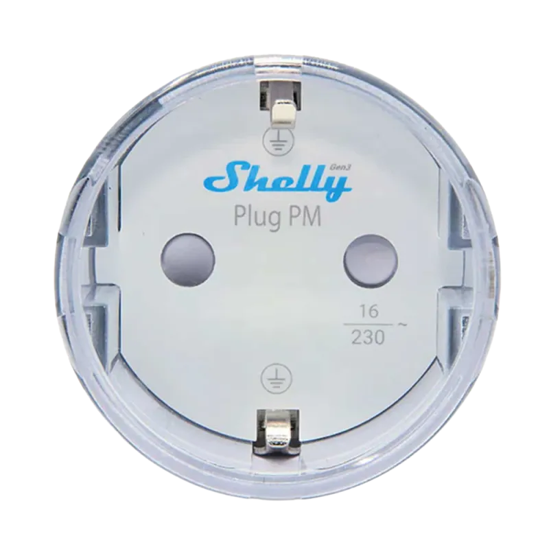 Shelly Plug PM Gen3 – Prise de mesure de consommation Wi-Fi, blanche