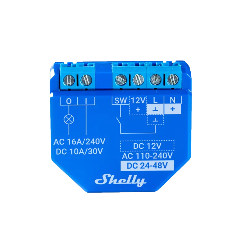 Shelly Plus 1 – Relais connecté Wi-Fi à contact sec