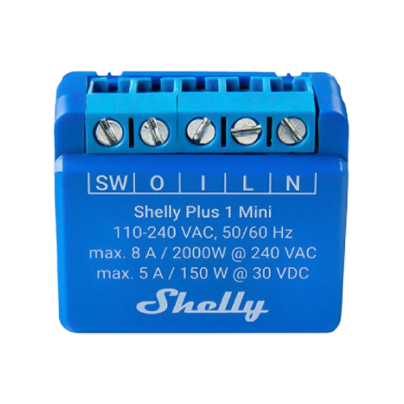 Shelly Plus 1 Mini – Lot de 2 relais connectés Wi-Fi