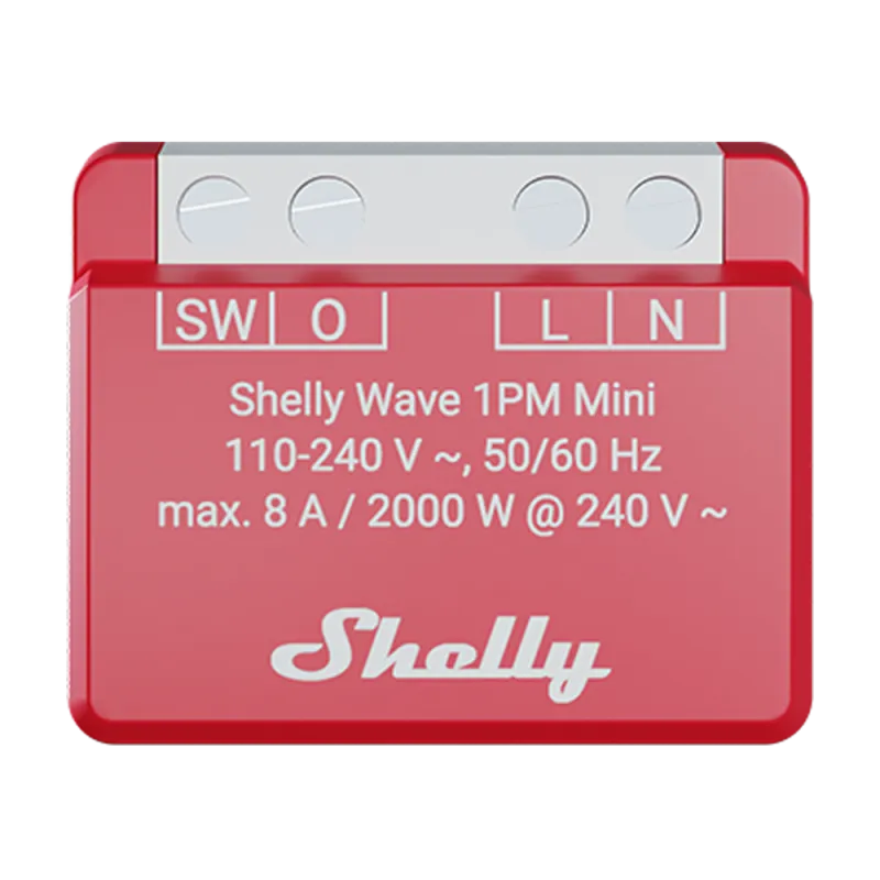 Shelly Wave 1PM Mini – Mini relais Z-Wave avec mesure de consommation