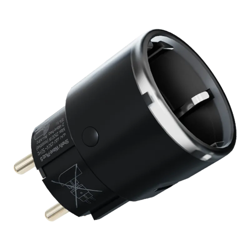 Shelly Wave Plug S LR – Prise Z-Wave avec mesure, noire