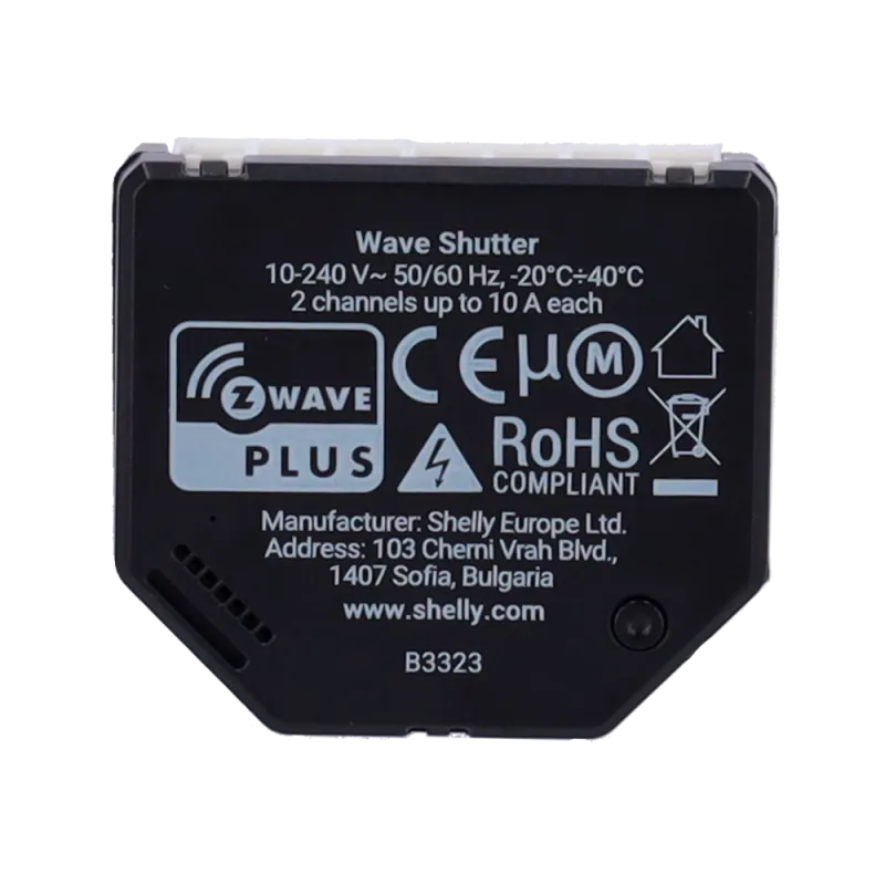 Shelly Wave Shutter LR – Commande de volet roulant Z-Wave Long Range