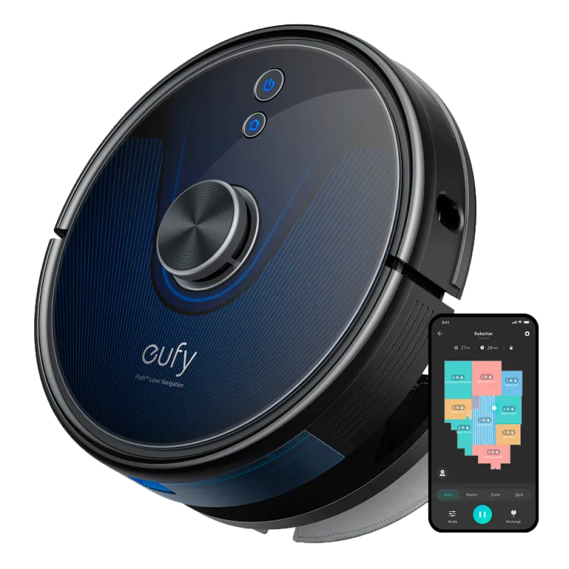 Eufy RoboVac L35 Hybrid – Robot aspirateur laveur 3 200 Pa avec navigation laser