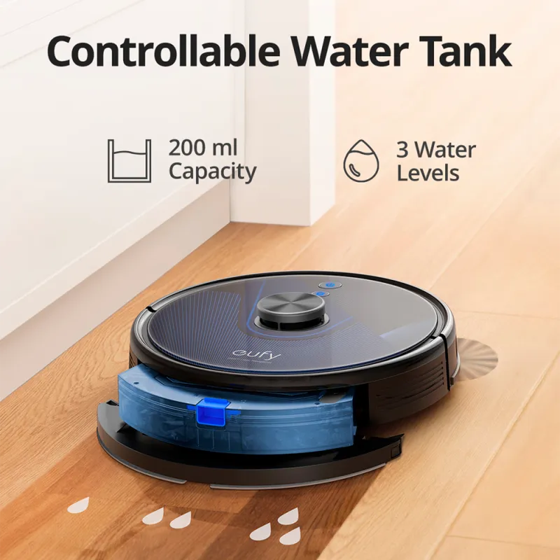 Eufy RoboVac L35 Hybrid – Robot aspirateur laveur 3 200 Pa avec navigation laser