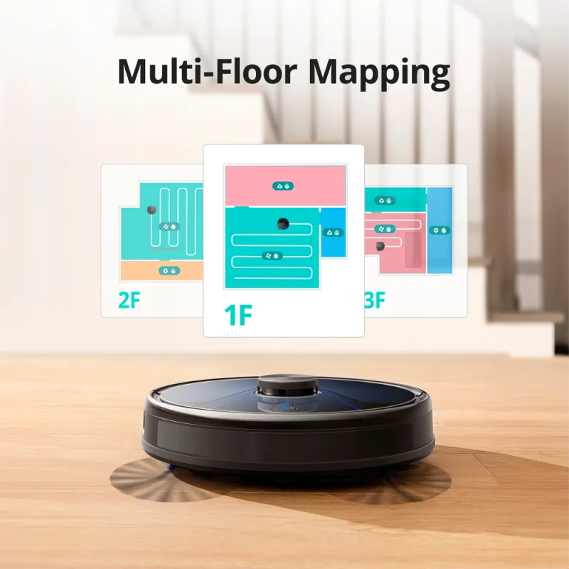 Eufy RoboVac L35 Hybrid – Robot aspirateur laveur 3 200 Pa avec navigation laser
