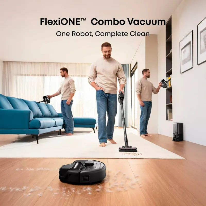 Eufy E20 3-en-1 – Robot, aspirateur balai et à main avec station d’autovidage