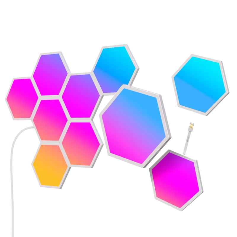 Govee Glide Hexa – Kit de 10 panneaux lumineux hexagonaux RGBIC