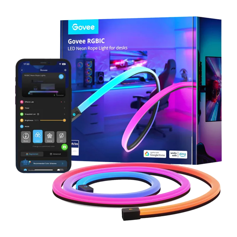 Govee H61C3 – Néon LED RGBIC pour bureau de 3 m