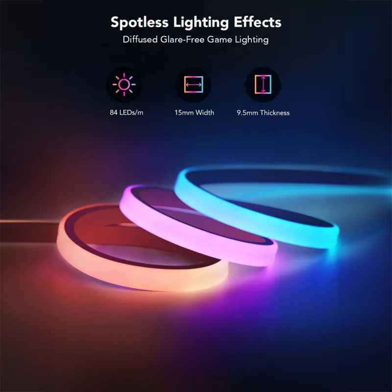 Govee H61C3 – Néon LED RGBIC pour bureau de 3 m