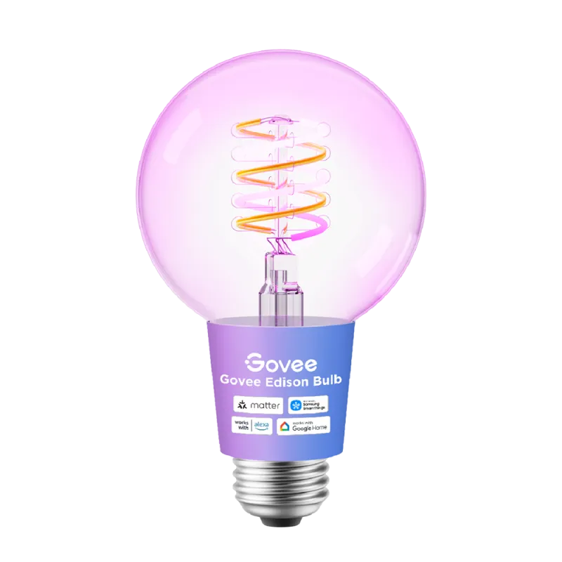 Govee Edison R14C1 – Ampoule connectée E27 G80, 500 lm