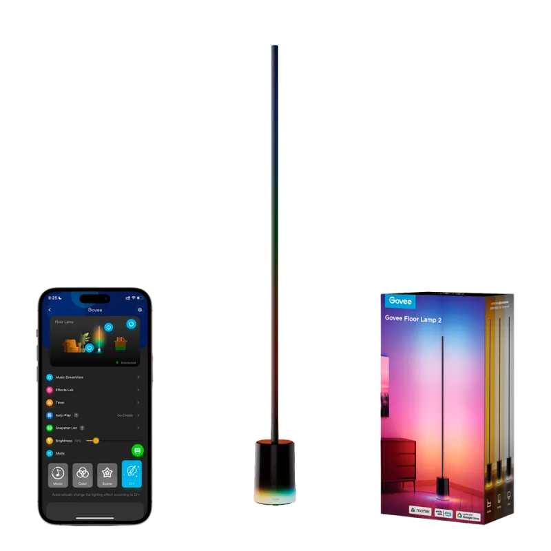 Govee H607C – Lampadaire connecté de 152 cm avec éclairage du pied