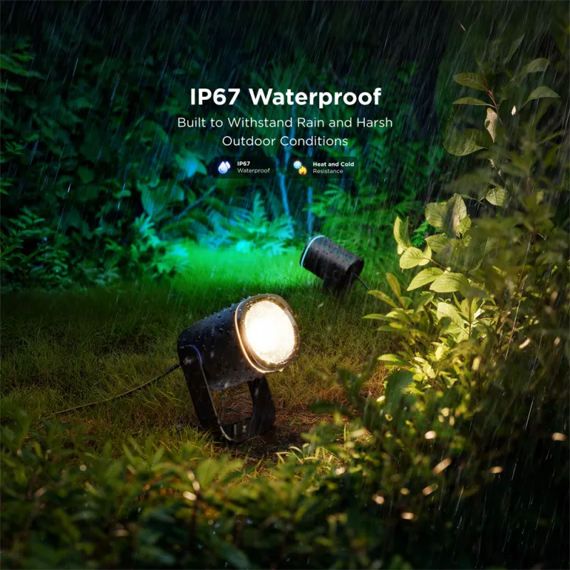 Govee H7093 – Lot de 2 spots LED extérieurs connectés IP67