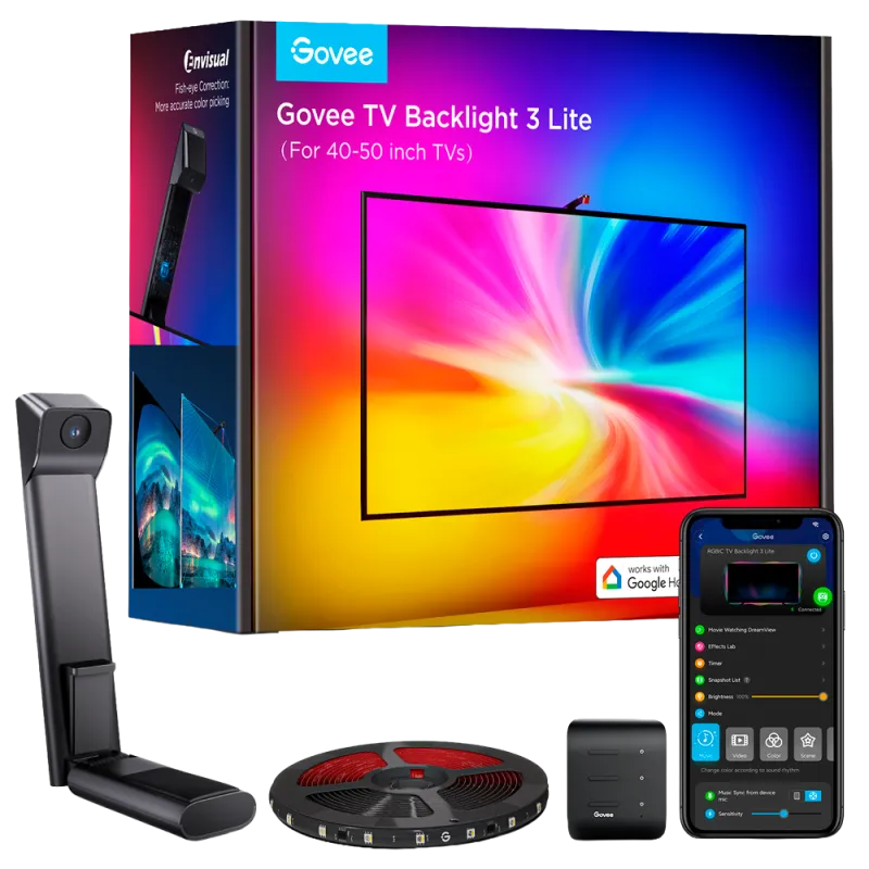 Govee TV Backlight 3 Lite H6097 – Kit pour téléviseur 40 à 50 pouces