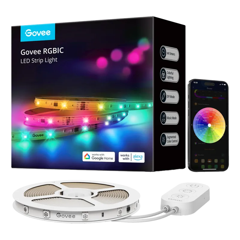 Govee H618C – Ruban LED intérieur RGBIC de 10 m