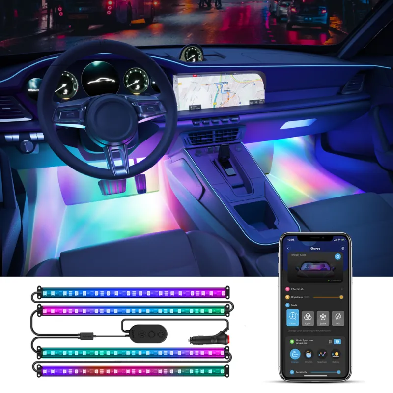 Govee H7090 – Kit LED RGBIC Bluetooth pour habitacle automobile