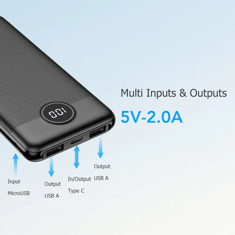 Power Banks Ultra fin Capacité 10000mAh