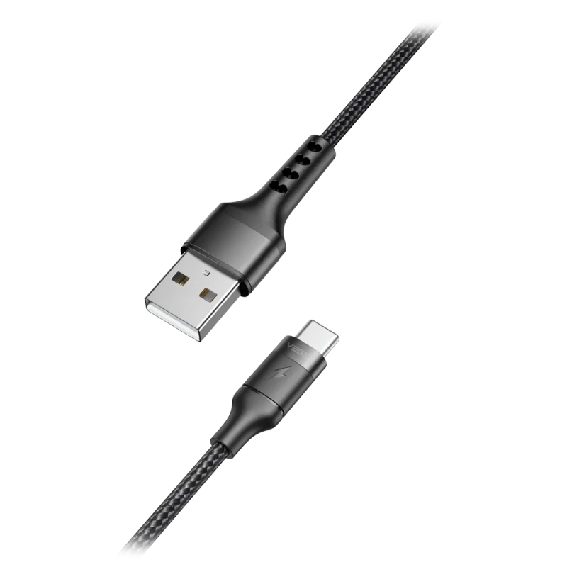 Câble USB-A et USB-C Tressé Charge rapide de 100 W - Longueur 1,2 m