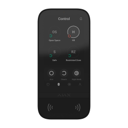 Clavier sans fil noir avec écran tactile pour contrôler un système Ajax : Ajax KEYPADTOUCHSCREEN